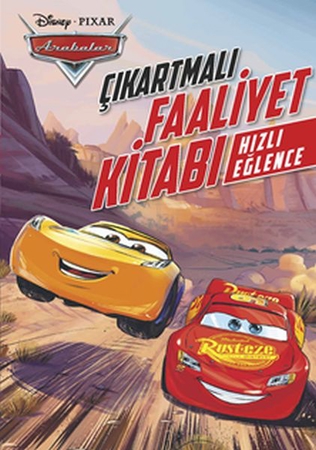 Disney Arabalar - Hızlı Eğlence Çıkartmalı Boyama Kitabı