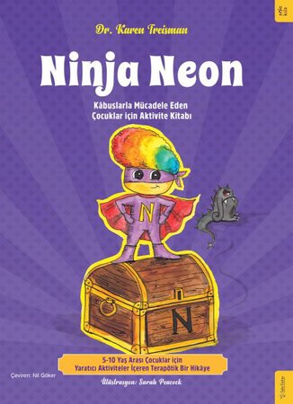 Ninja Neon Kâbuslarla Mücadele Eden Çocuklar için Aktivite Kitabı