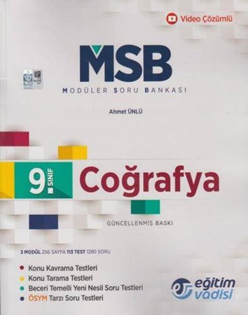 9. Sınıf Coğrafya Güncel MSB Modüler Soru Bankası