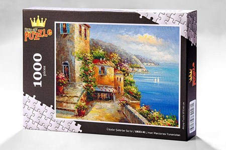 Ülkeler Şehirler Serisi Liman Manzarası Yunanistan 1000 Parça Puzzle Uk03 M