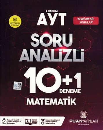 Puan AYT 2. Oturum Soru Analizli 10+1 Deneme Matematik  (Yeni)