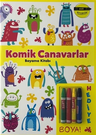 Komik Canavarlar Boyama Kitabı - Minik Ressamlar