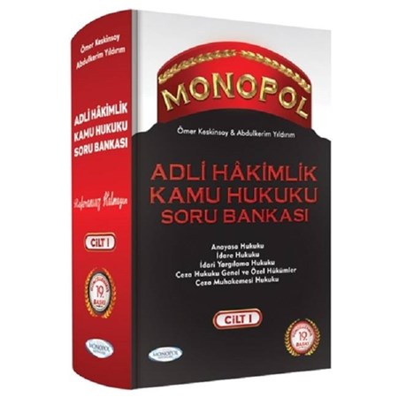 Adli Hakimlik Soru Bankası – Kamu Hukuku Cilt:1 / Monopol