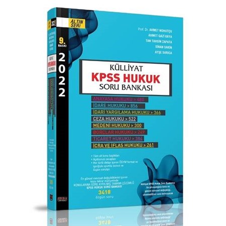 Külliyat KPSS Hukuk Soru Bankası Savaş Yayınları 2022