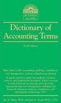 Barron's Dictionary Of Accounting Term