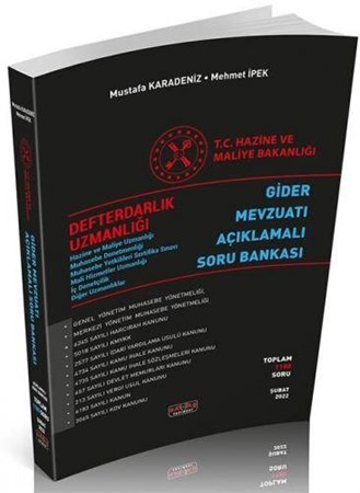 Defterdarlık Uzmanlığı Özel Sınavı Açıklamalı Soru Bankası