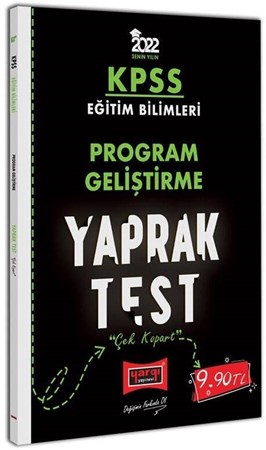 2022 KPSS Eğitim Bilimleri Program Geliştirme Yaprak Test Yargı Yayınları