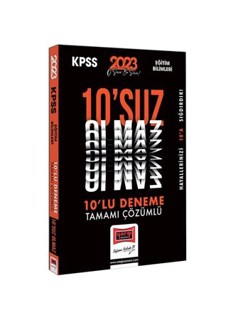 KPSS Eğitim Bilimleri Tamamı Çözümlü 10'suz Olmaz 10 Deneme Sınavı