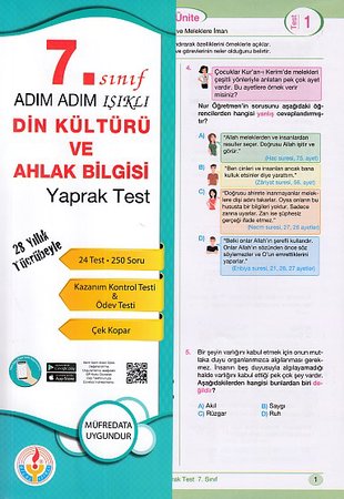 Adım Adım Işıklı 7. Sınıf Din Kültürü ve Ahlak Bilgisi Yaprak Test