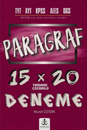 TYT AYT ALES DGS KPSS Paragraf 15x20 Tamamı Çözümlü Deneme 