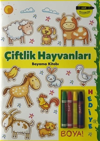 Çiftlik Hayvanları Boyama Kitabı - Minik Ressamlar