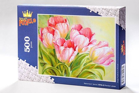Naturmort Serisi Pembe Laleler 500 Parça Puzzle Nt06 D