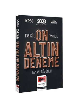 KPSS Eğitim Bilimleri Fasikül Fasikül Tamamı Çözümlü 10 Altın Deneme