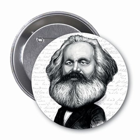 Karl Marx Karikatür Rozet Aylak Adam Hobi