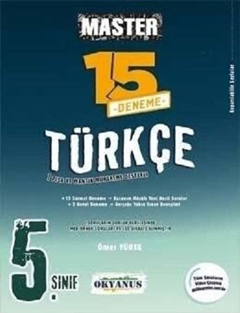 5. Sınıf Türkçe Master 15 Deneme
