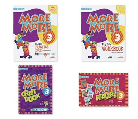 3 MORE&MORE ENGLISH PRACTICE BOOK & WORKBOOK & HİKAYE SETİ & CRAFT BOOK (4'LÜ SET)