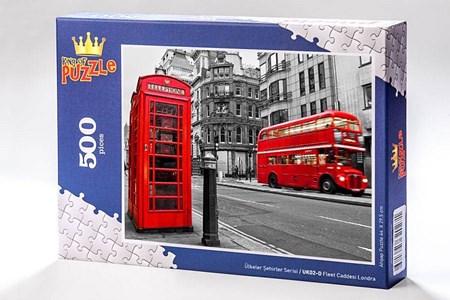 Ülkeler Şehirler Serisi Fleet Caddesi Londra 500 Parça Puzzle Uk02 D