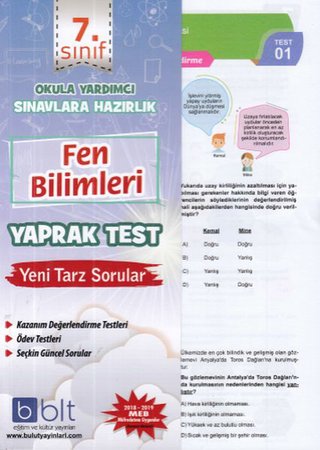 Bulut 7. Sınıf Fen Bilimleri Yaprak Test (Yeni)