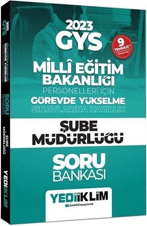 Yediiklim Yayınları 2023 GYS MEB Milli Eğitim Bakanlığı Şube Müdürlüğü Soru Bankası