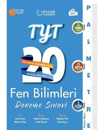 Palme Tyt Fen Bilimleri 20 Deneme Sınavı Palmetre Serisi