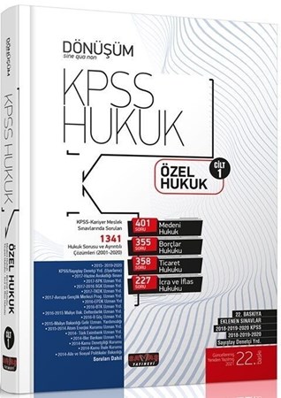 Savaş Yayınları Dönüşüm Kpss A Grubu Özel Hukuk Soru Bankası Cilt 1