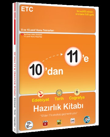 10 dan 11 e Edebiyat Tarih Coğrafya Hazırlık Kitabı