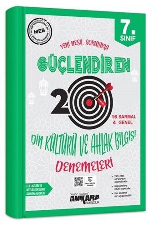 7. Sınıf Din Kültürü ve Ahlak Bilgisi Güçlendiren 20 Deneme Sınavı
