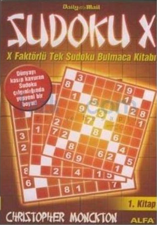 Sudoku X 1. Kitap X Faktörlü Tek Sudoku Bulmaca Kitabı