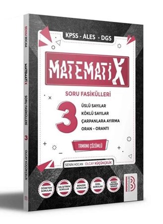 Benim Hocam Yayınları 2021 KPSS ALES DGS MatematiX Soru Fasikülleri 3