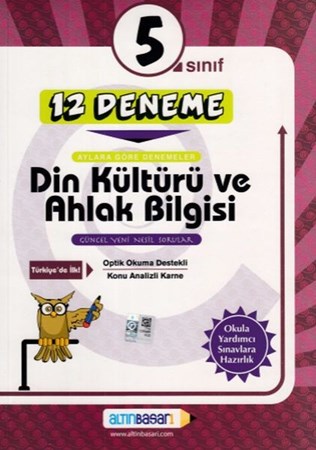 Altınbaşarı 5. Sınıf Din Kültürü Ve Ahlak Bilgisi 12 Deneme 22,00 Tl İadesiz