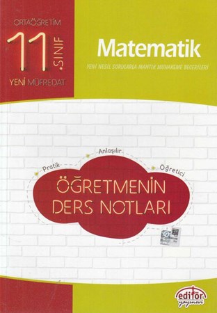 Editör 11.sınıf Matematik Öğretmenin Ders Notları