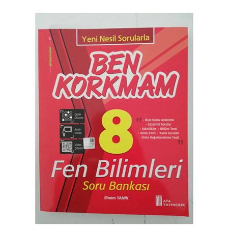 Ata Yayınları 8. Sınıf Fen Bilimleri Ben Korkmam Soru Bankası