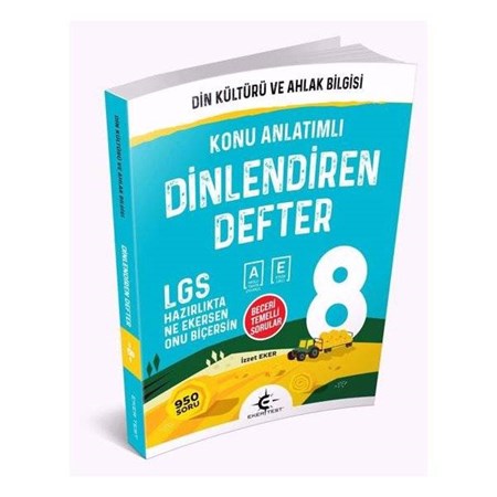 8. Sınıf Din Kültürü ve Ahlak Bilgisi Dinlendiren Defter