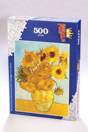 Klasikler Serisi Bir Vazoda On İki Günebakan Vincent Van Gogh 500 Parça Puzzle Kr04 D