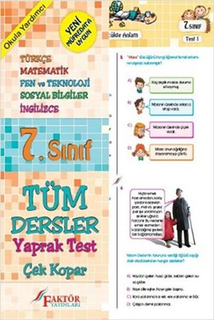 7.sınıf Tüm Dersler Yaprak Test