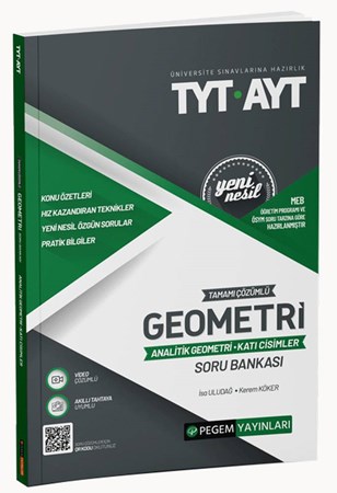 TYT-AYT Tamamı Çözümlü Geometri (Analitik geometri-Katı cisimler) Soru Bankası