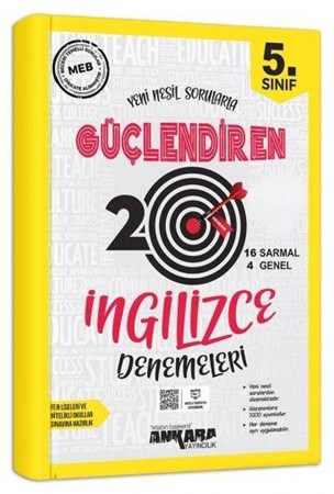 5. Sınıf İngilizce Güçlendiren 20 Deneme Sınavı