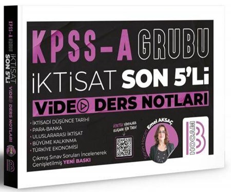 KPSS A Grubu İktisat Son 5'li Video Ders Notları
