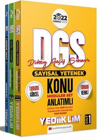 2022 Prestij Serisi DGS Konu Anlatımlı Modüler Set(3 Cilt)