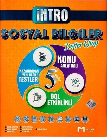 5. Sınıf Sosyal Bilgiler İntro Defter Kitap