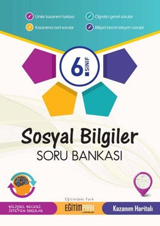 Eğitimpark 6.sınıf Sosyal Bilgiler Soru Bankası (27,00 Tl İadesiz)