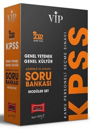 KPSS Genel Yetenek Genel Kültür Vip Çözümlü ve Cevaplı Modüler Soru Bankası Seti