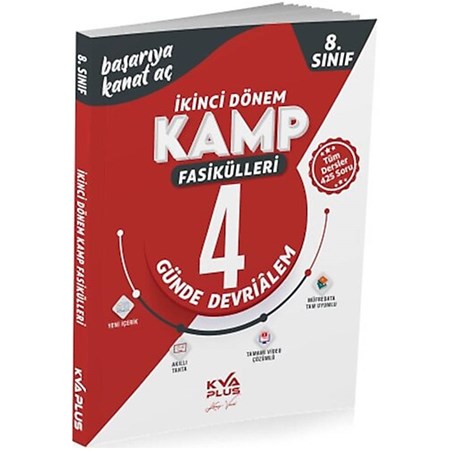KVA Yayınları 8. Sınıf LGS İlk Dönem 4 Günde Devri Alem Tekrar Fasikülleri