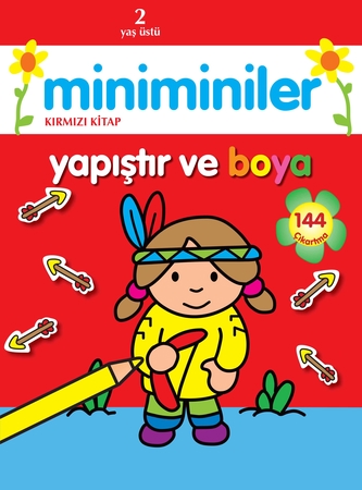 Miniminiler Yapıştır ve Boya (Kırmızı Kitap)