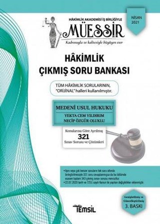 MÜESSİR Adli İdari Hakimlik Medeni Usul Hukuku Çıkmış Soru Bankası Çözümlü