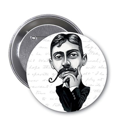 Marcel Proust Karikatür Rozet Aylak Adam Hobi