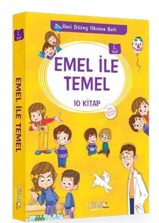1. Sınıf Emel İle Temel Serisi - İleri Düzey Okuma Seti - 10 Kitaplık Set