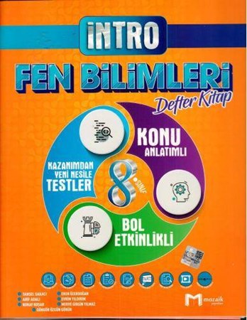 8. Sınıf Fen Bilimleri İntro Defter Kitap