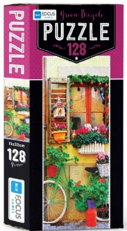 Blue Focus Green Bicycle - Puzzle 128 Parça