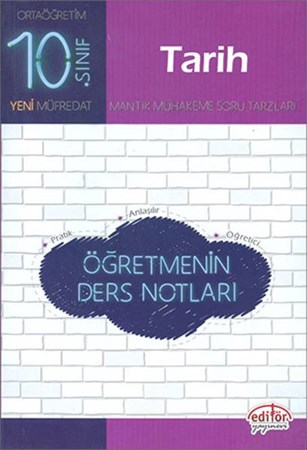 Editör 10.sınıf Tarih Öğretmenin Ders Notları